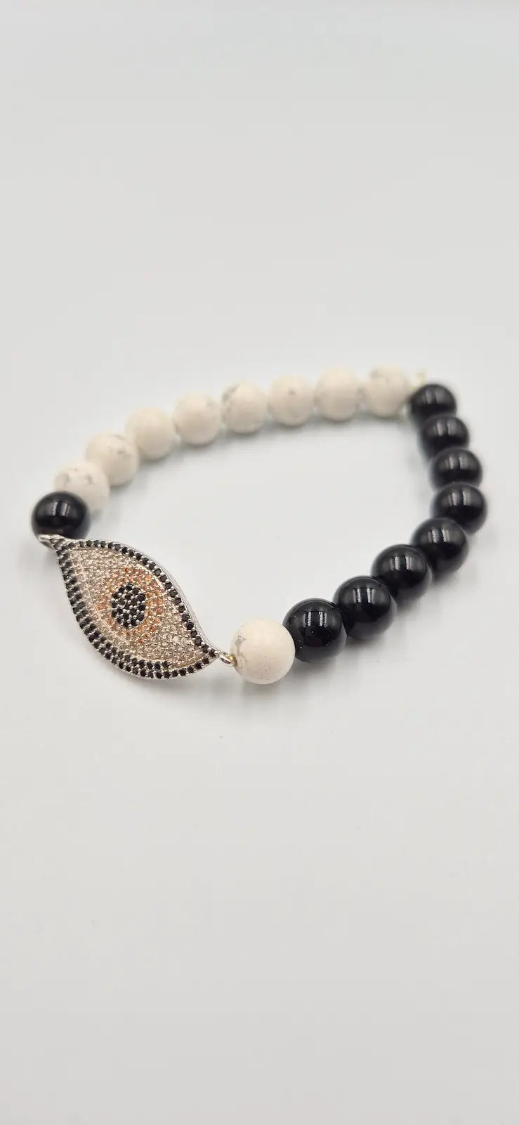 Black & White Agate Stone Bracelet