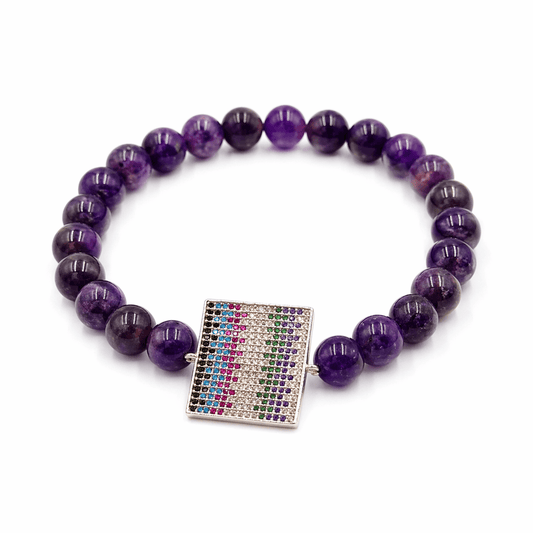 Amethyst bracelet, modelled on the wrist — buy amethyst bracelet UAE