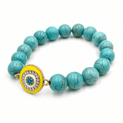 Fairouz Turquoise beaded gemstone bracelet Dubai