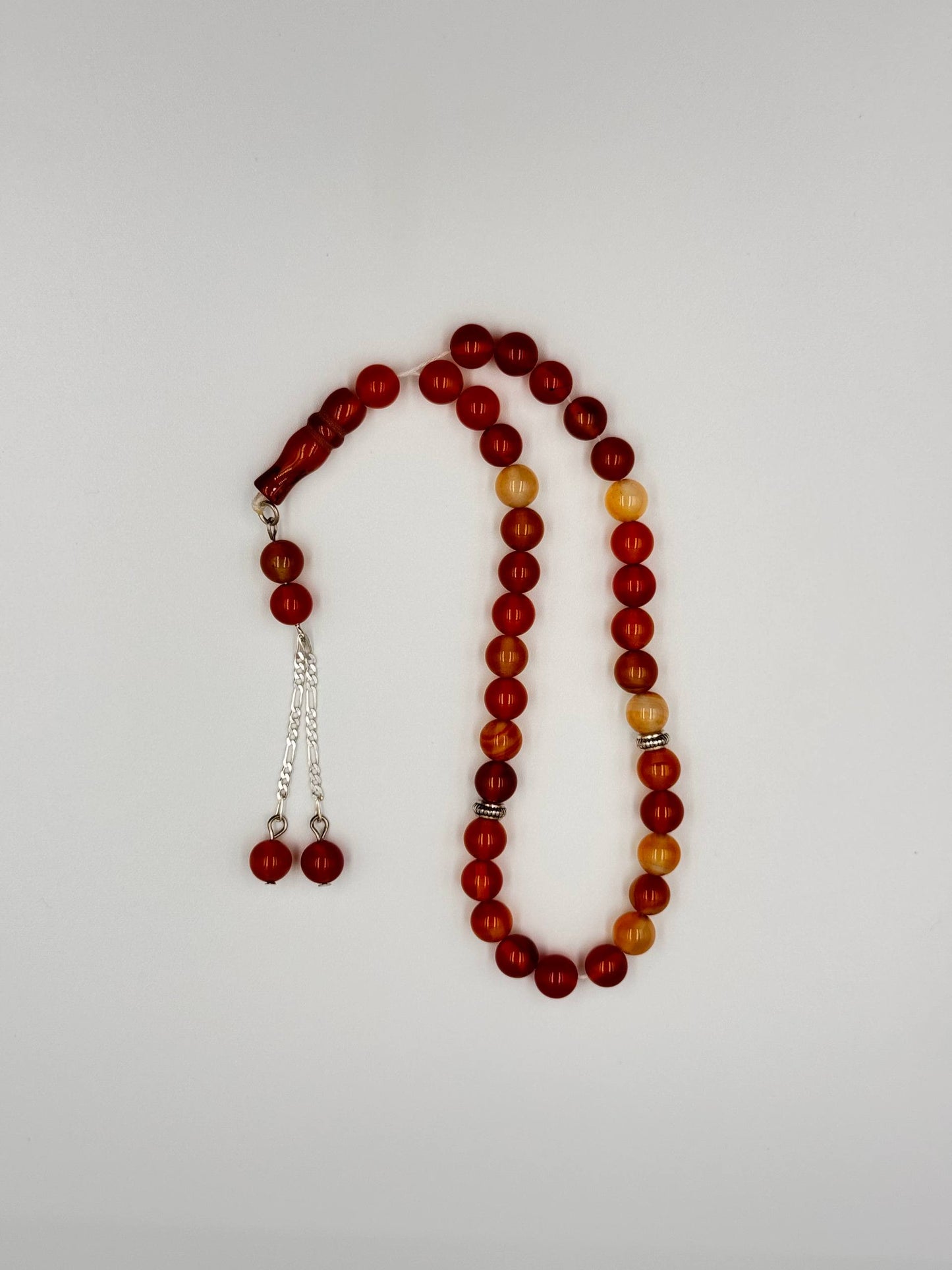Orange Agate - 33 Beads Mesbah