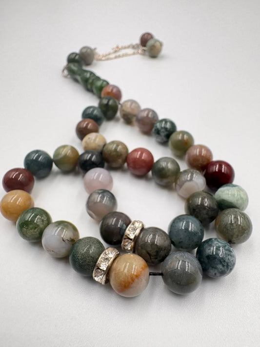 Green Agate - 33 Beads Mesbah