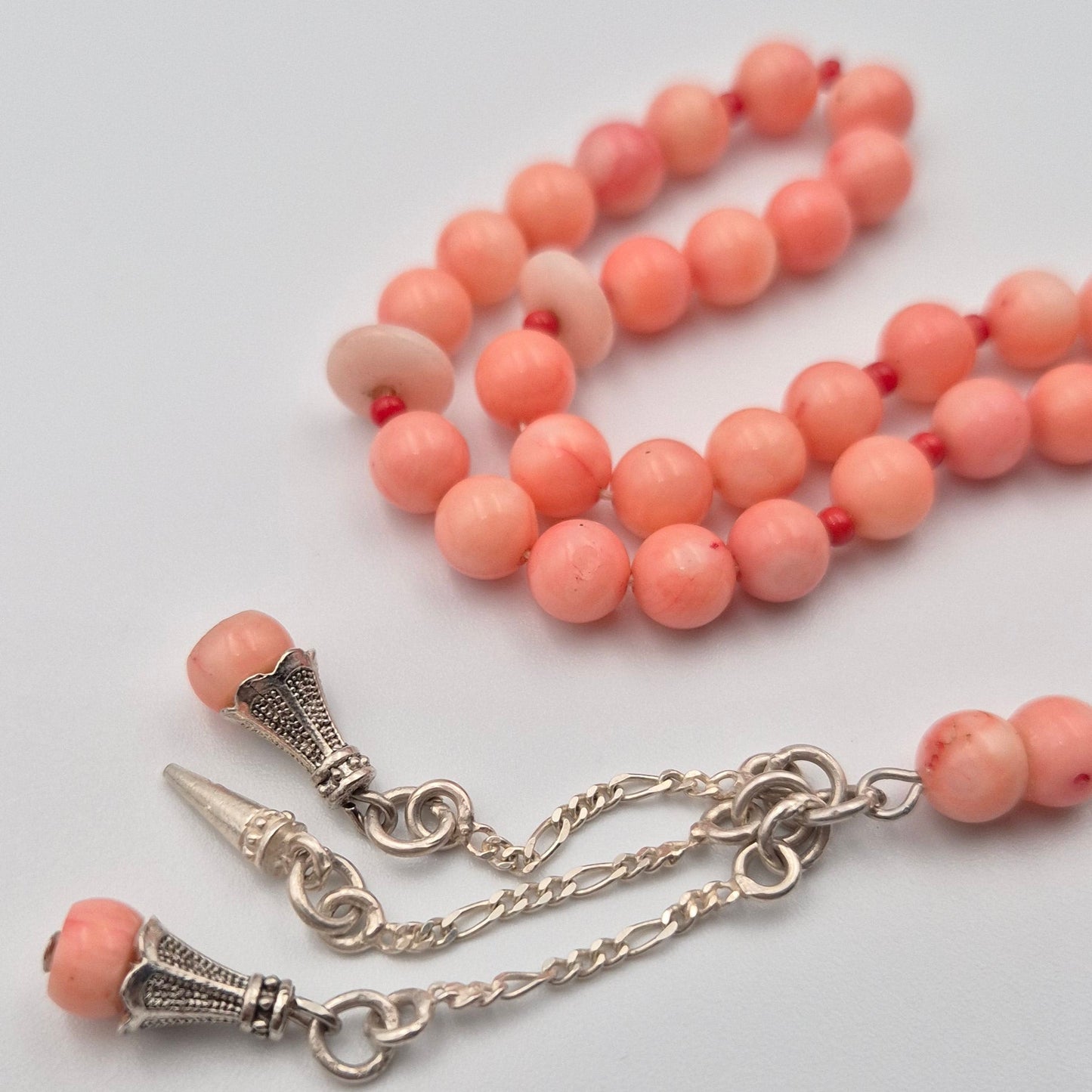 Natural Colar pink Atiq and Jade