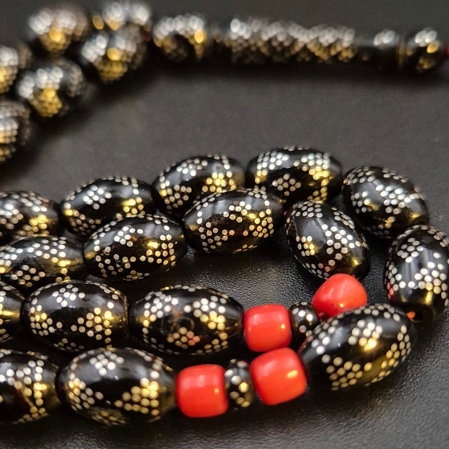 The Triad Yeser Patterns Silver Crafted - 33 Beads