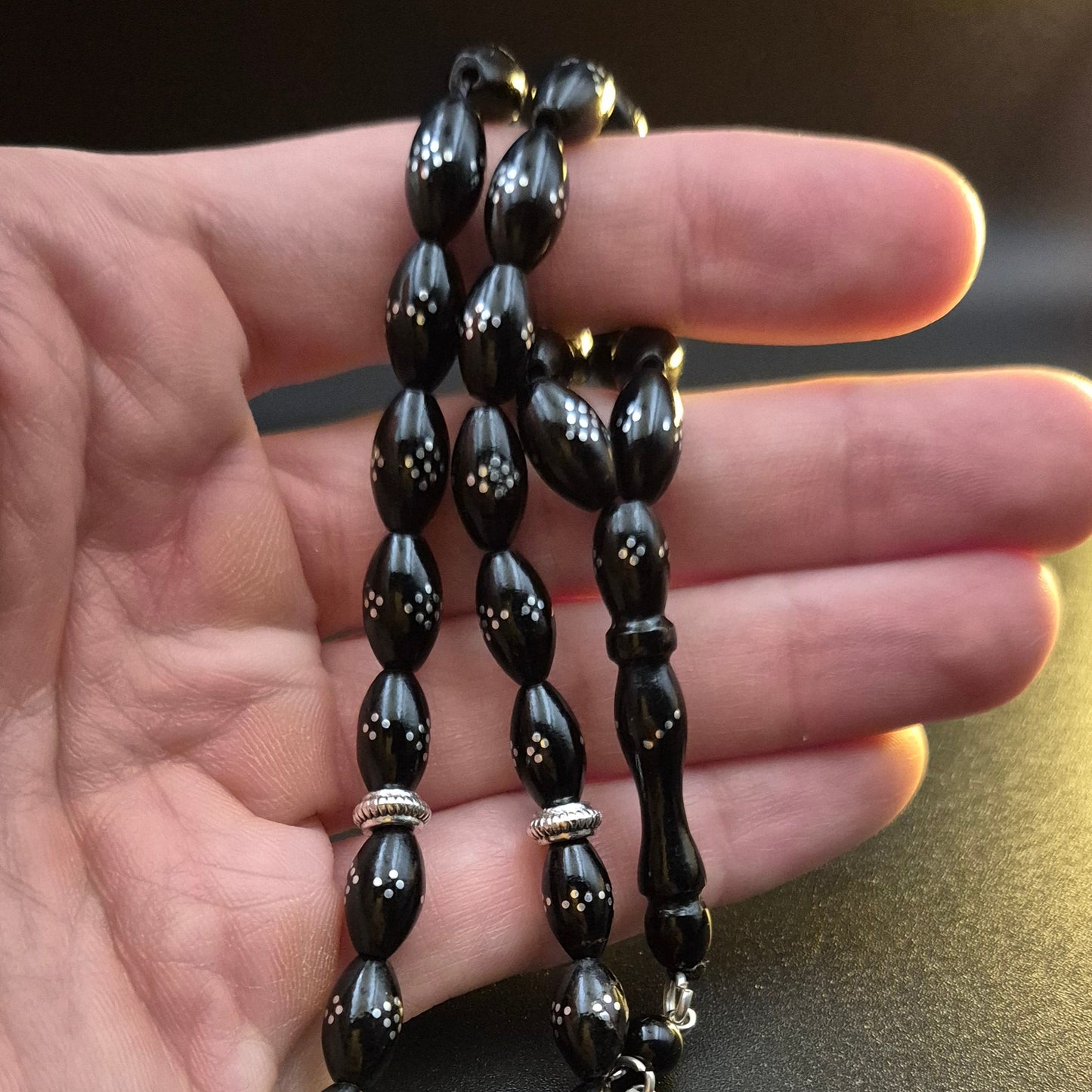 The Midnight Yeser Silver Crafted - 33 Beads