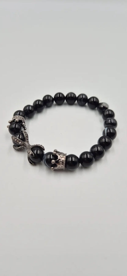 Black Agate Stone Bracelet