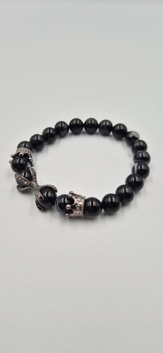 Black Agate Stone Bracelet