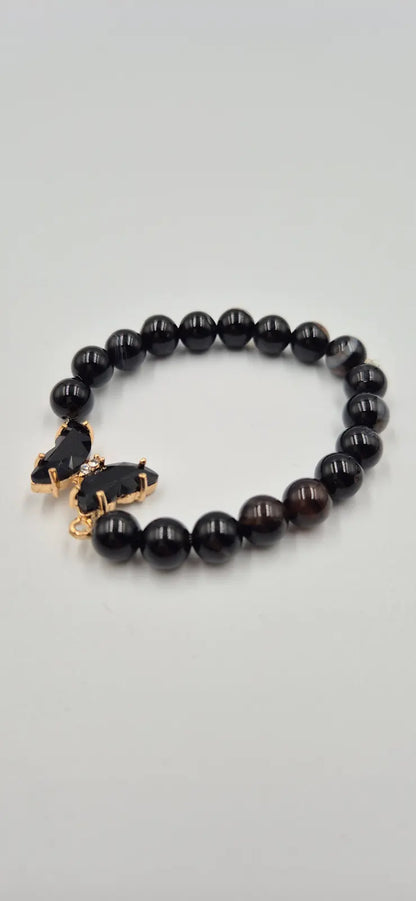 Black Agate Stone Bracelet