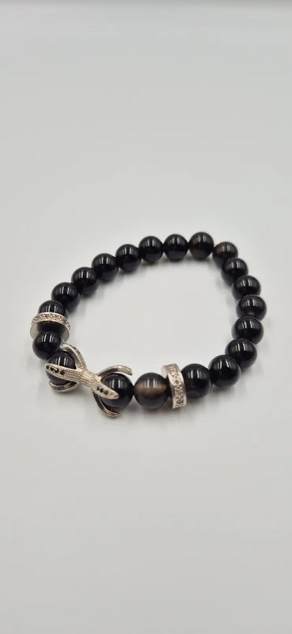 Black Agate Stone Bracelet