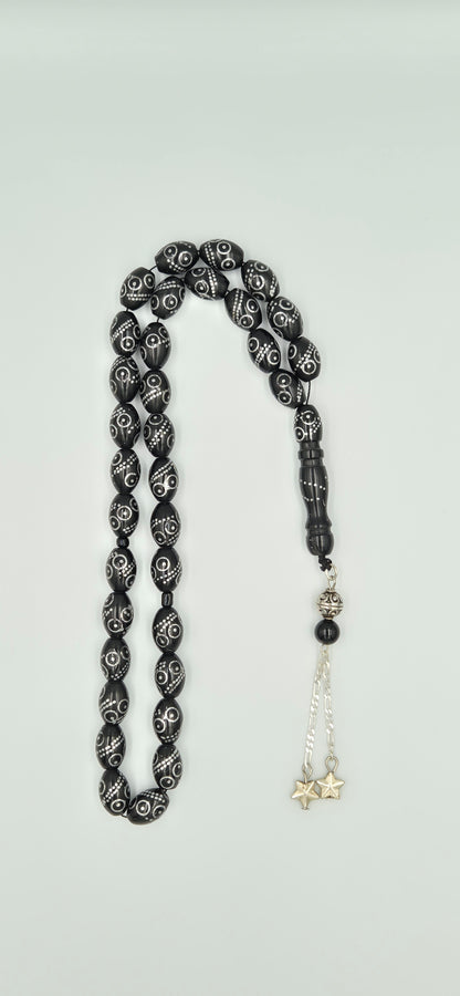 Black Kuka Silver Crafted - 33 Beads Mesbah