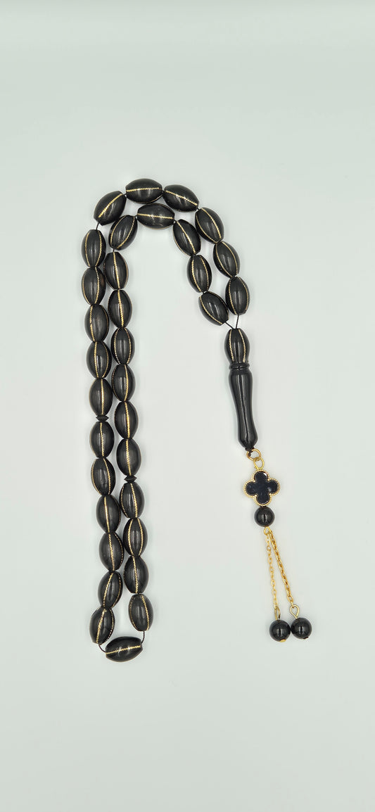 Metalic Black Kuka Copper Crafted - 33 Beads Mesbah
