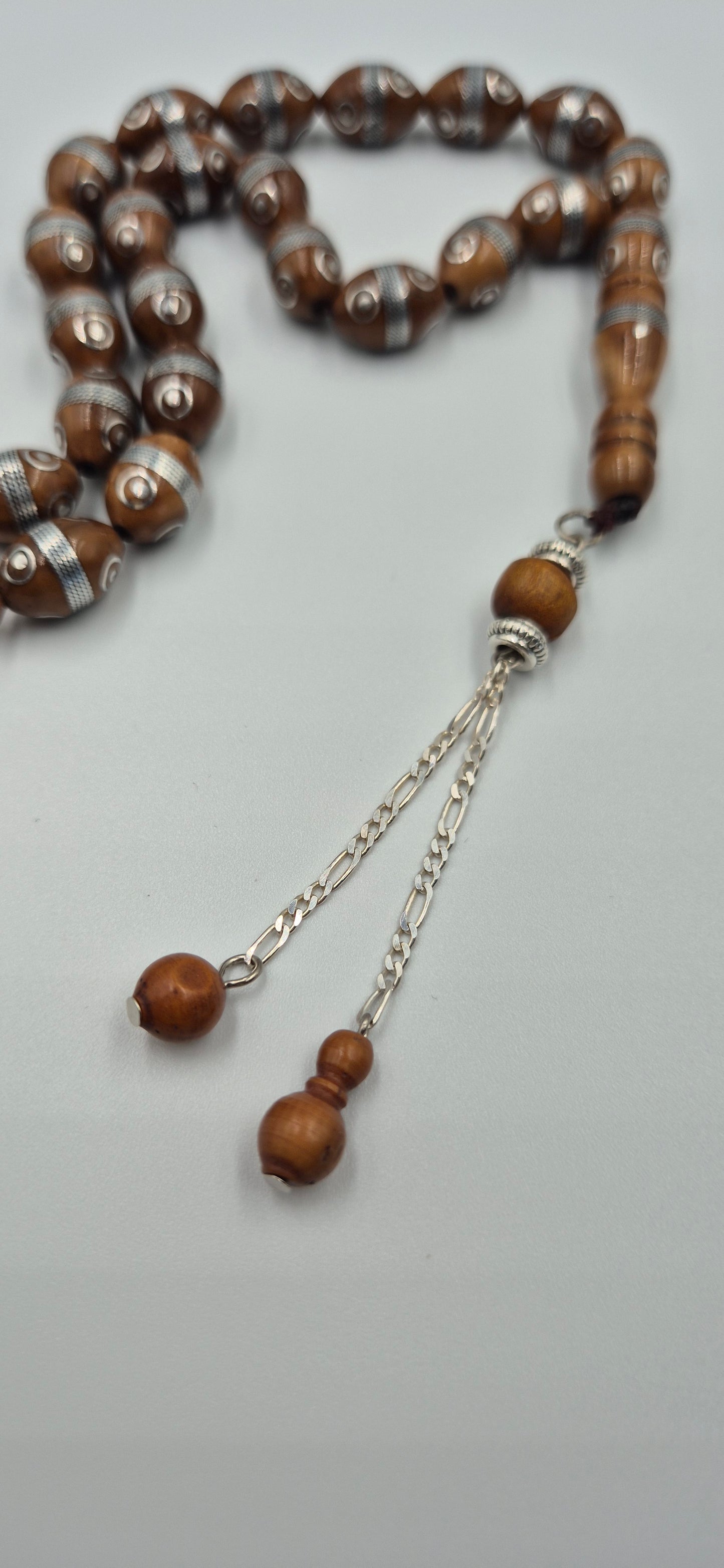 Silver Orbit Narjil - 33 Beads Mesbah