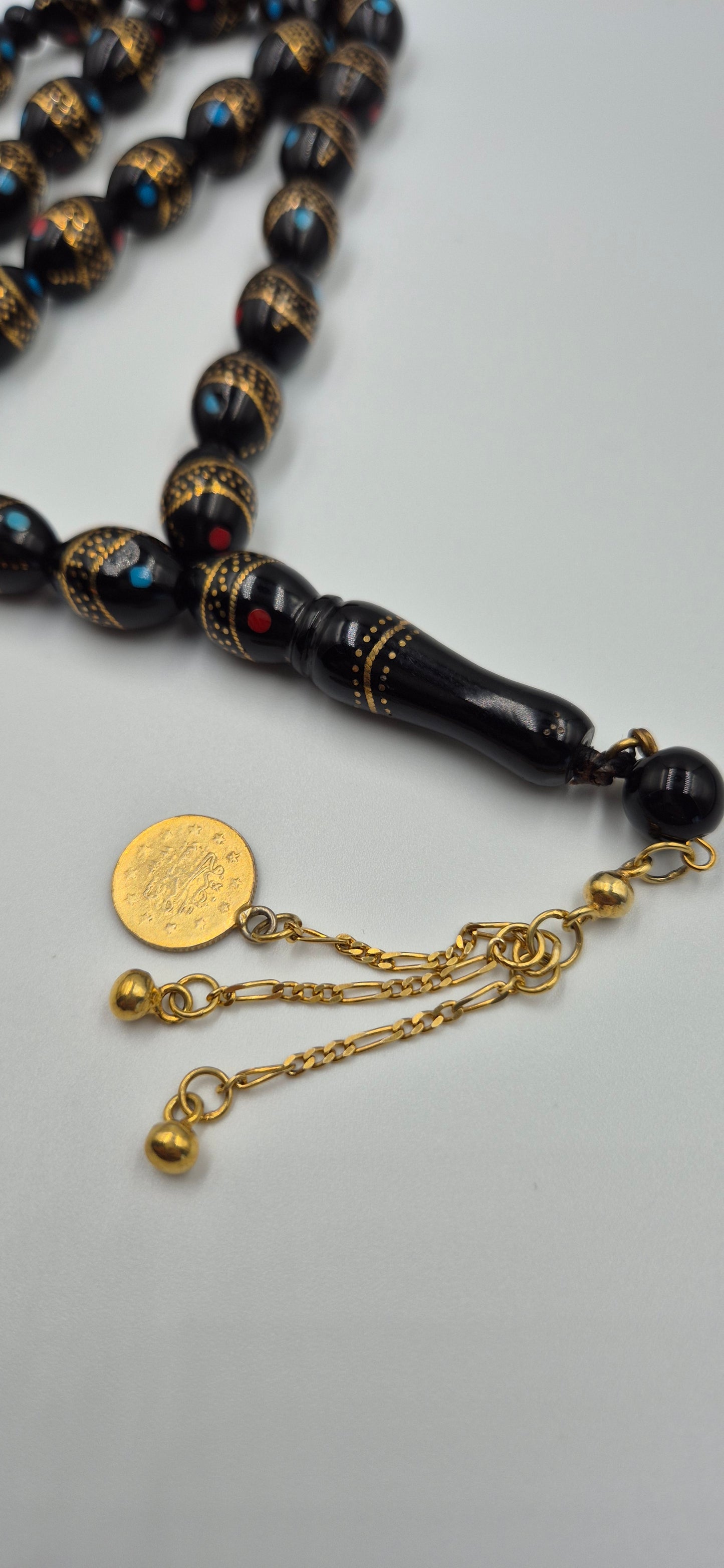 Ottoman Mosaic Kuka Copper Crafted - 33 Beads Mesbah