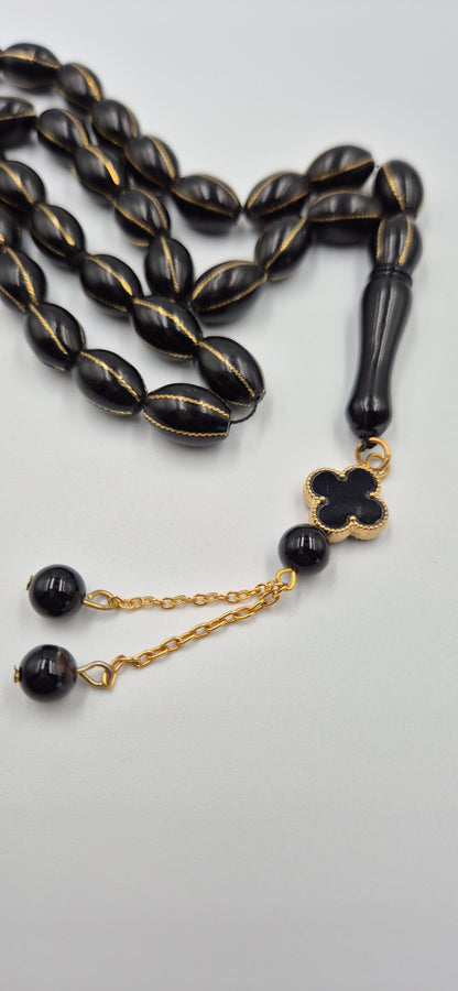 Metalic Black Kuka Copper Crafted - 33 Beads Mesbah