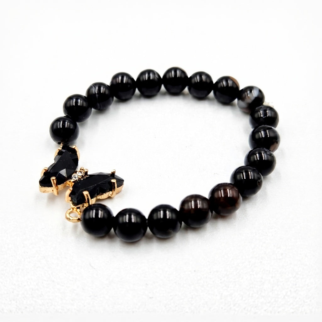 Black Agate Stone Bracelet