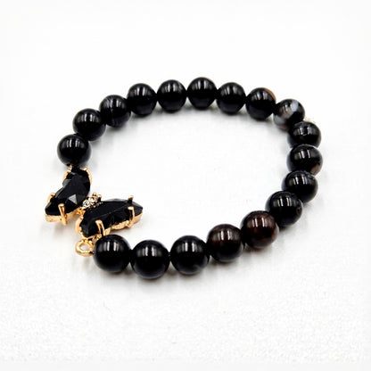 Black Agate Stone Bracelet