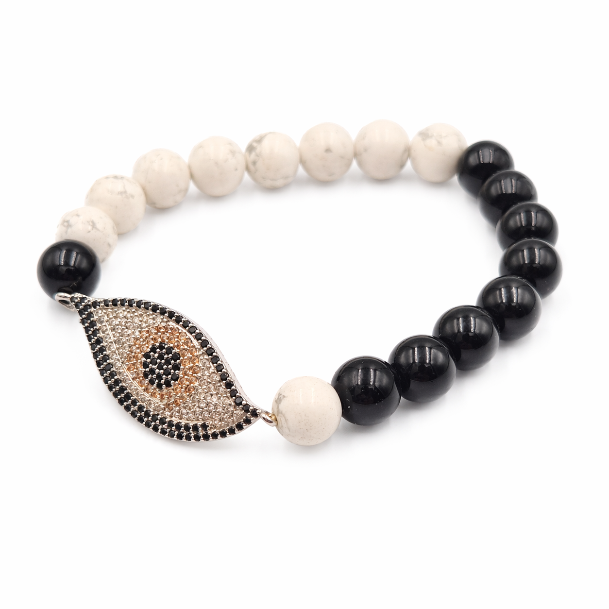 Black & White Agate Stone Bracelet