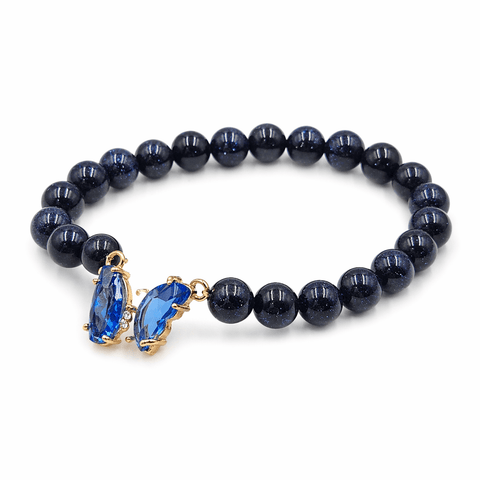 Dark Goldstone beaded gemstone bracelet Abu Dhabi
