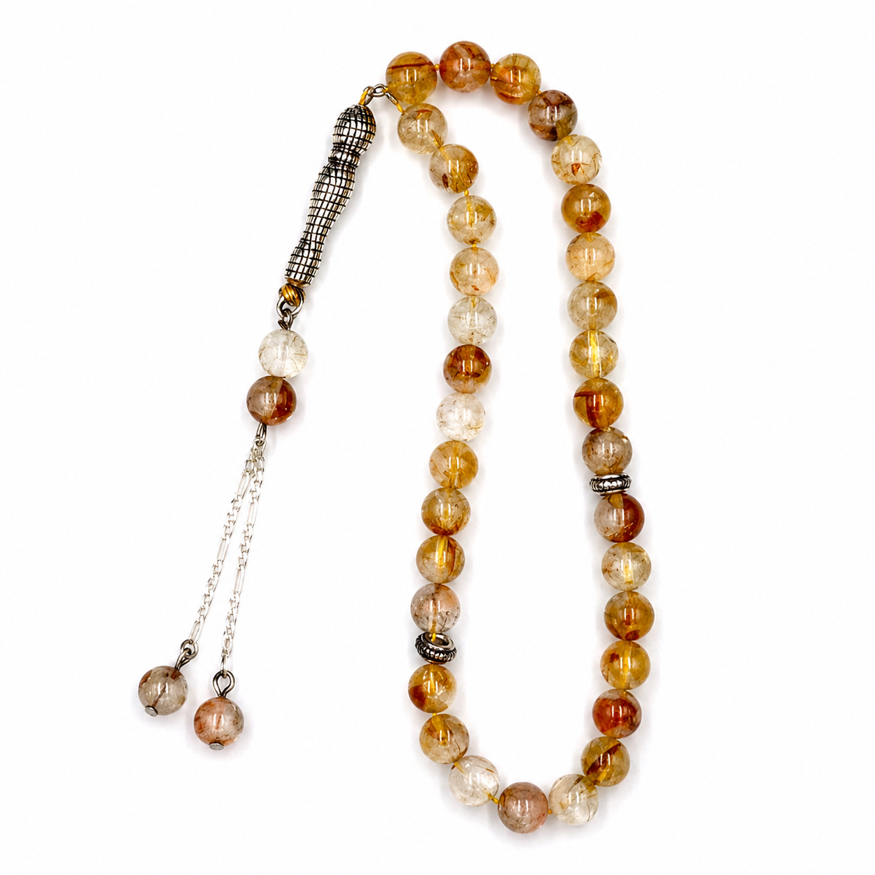 Citrine silver gemstone sebha