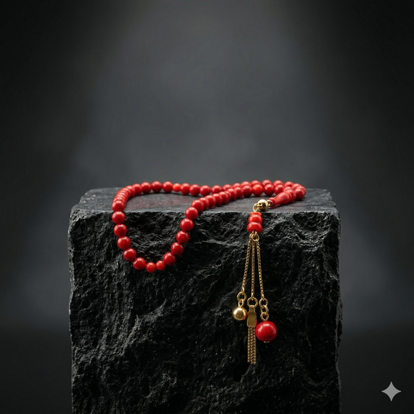 
مسبحة مرجان مع شرابة فضة ايطالية
Sterling Silver 925