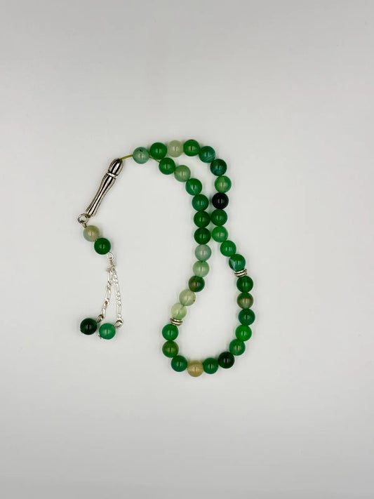 Tree Agate -- 33 Beads Mesbah