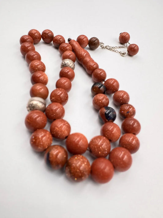 Brown Goldstone - 33 Beads Mesbah