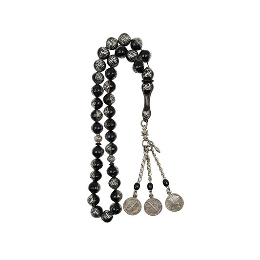 Metalic Black Kuka Silver & Copper Crafted Mesbah