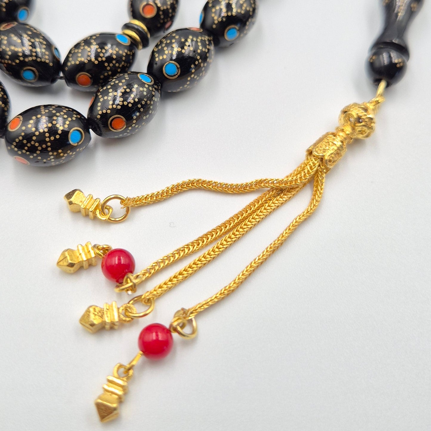 Mesbah copper crafted with fairouz and coral