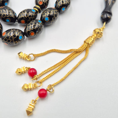 Mesbah copper crafted with fairouz and coral