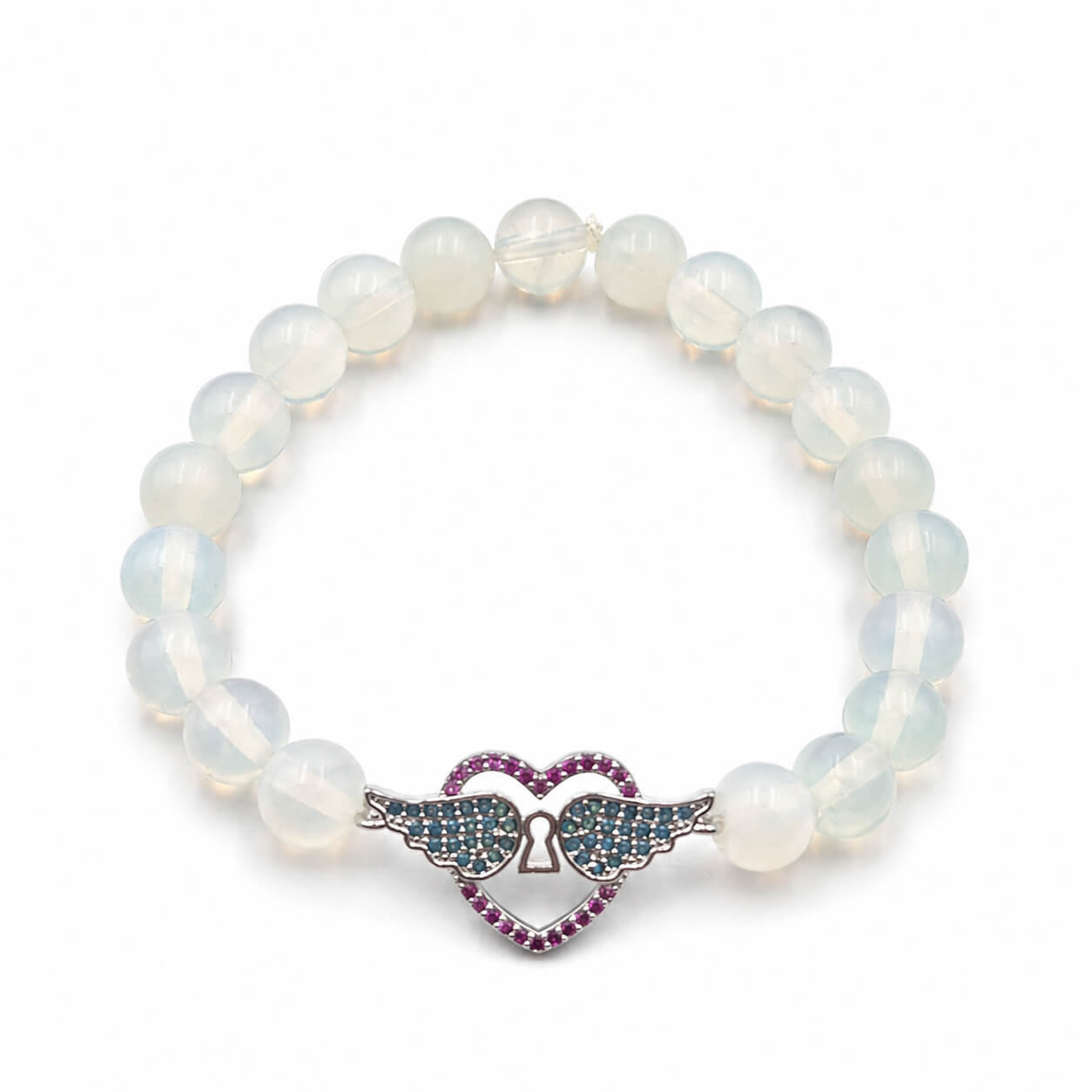 Moonstone bracelet on a white background — moonstone for hope