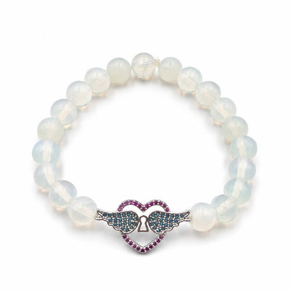 Moonstone bracelet on a white background — moonstone for hope