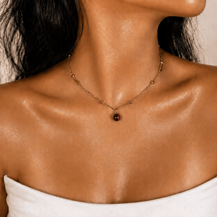 Gemstone necklace and bracelet silver gift UAE