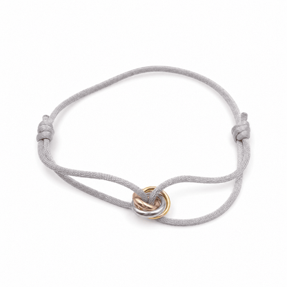 Trilogy Three-Ring adjustable cord bracelet, the woven cord texture — adjustable bracelet for men and women Dubai