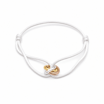 Trilogy Three-Ring adjustable cord bracelet, the woven cord texture — mens accessory UAE