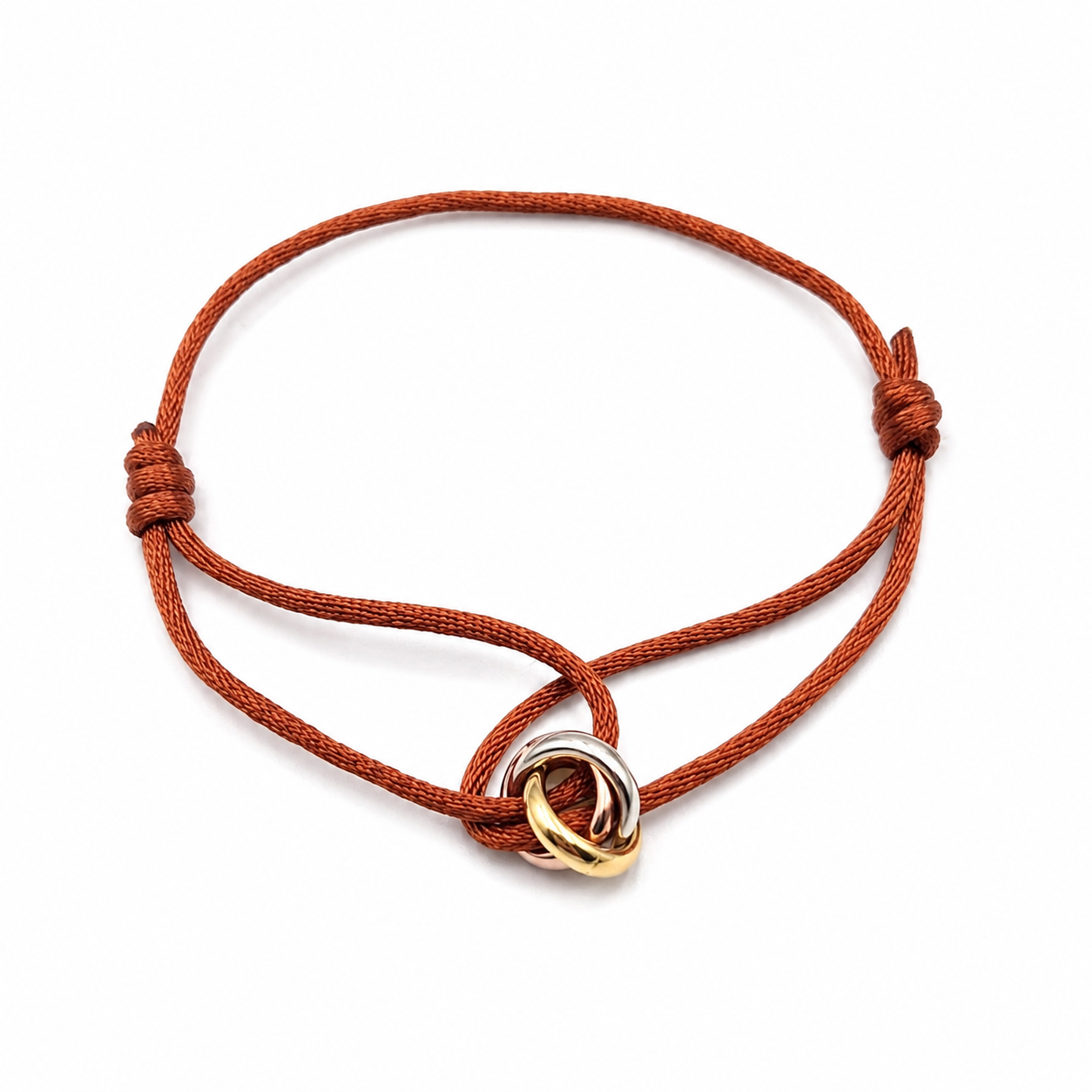 Trilogy Three-Ring Adjustable Cord Bracelet