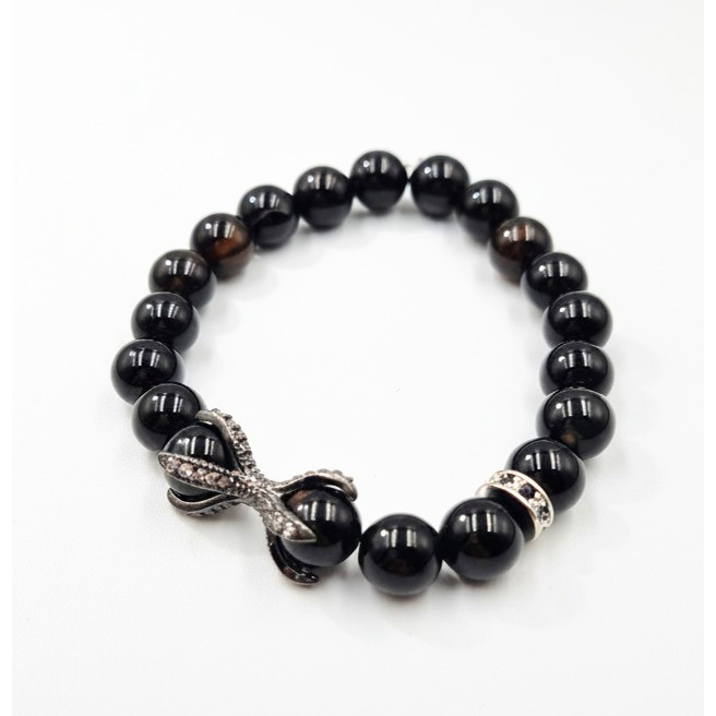 Black Agate Stone Bracelet