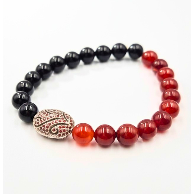 Red and Black Agate