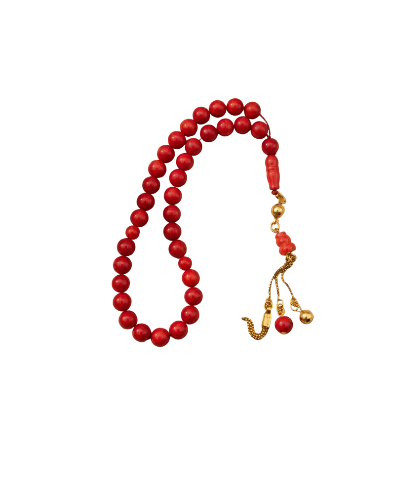 coral mesbah beads 