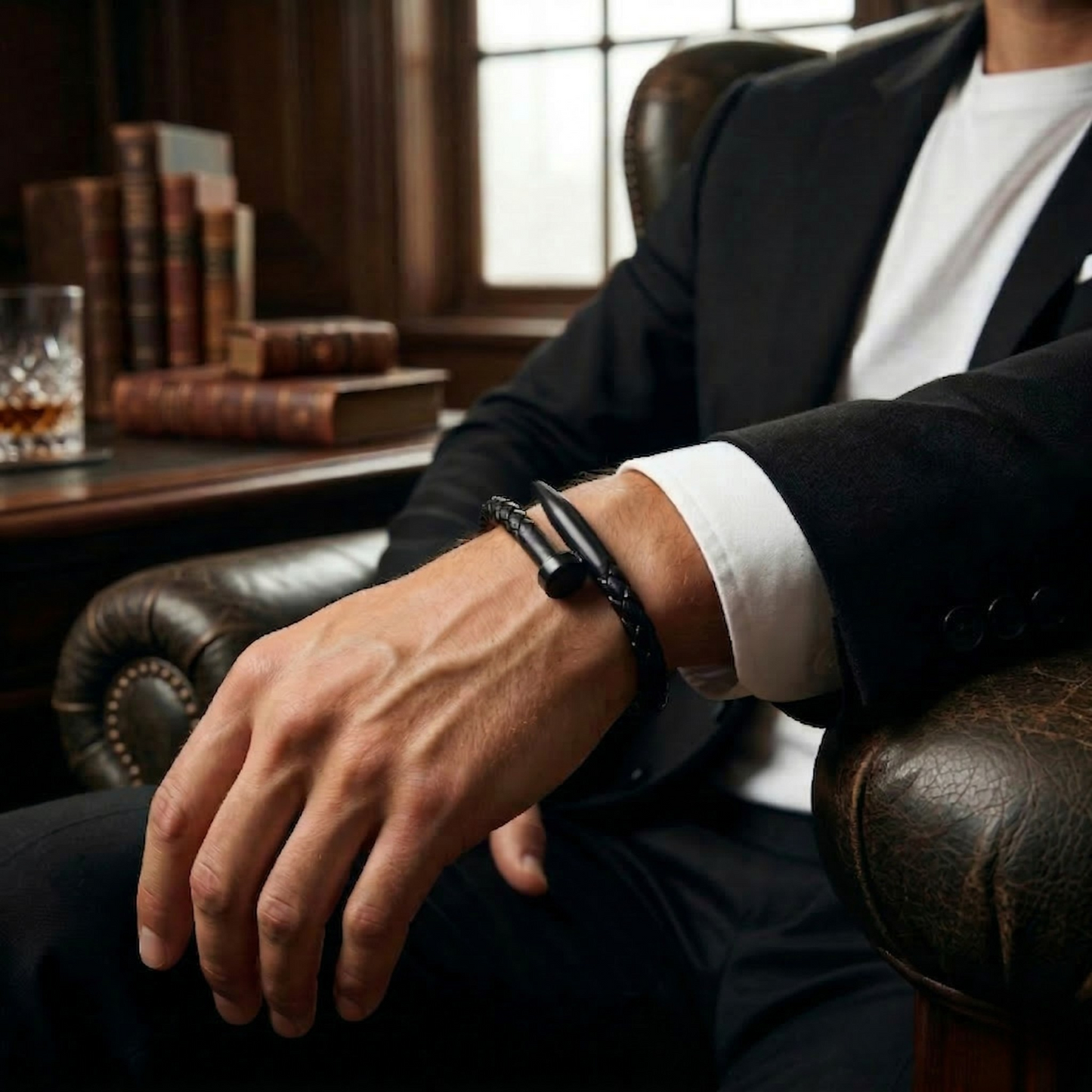 Leather Fang bracelet gift UAE