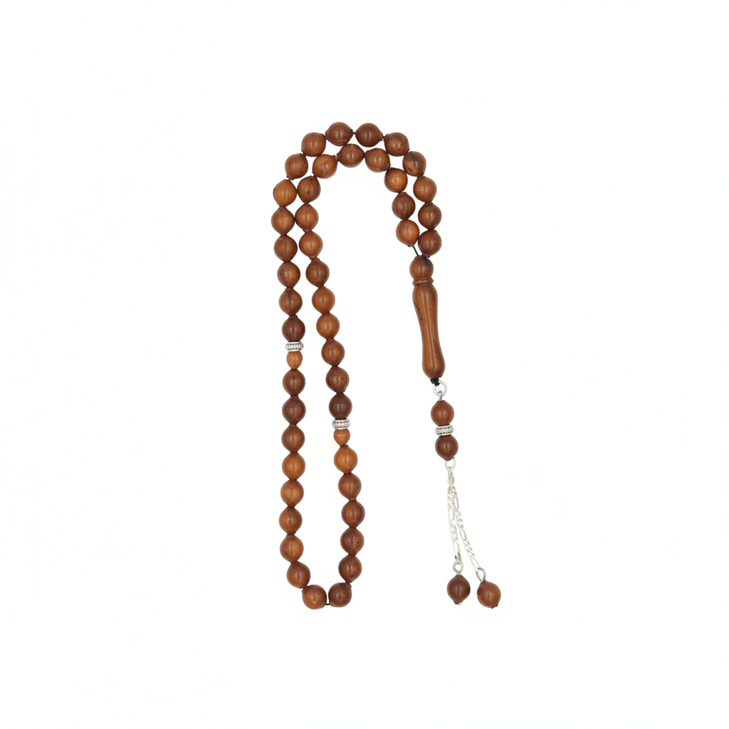 Nature’s resilience in your hand. Carved from the ultra-dense shell of the Narjil (Coconut) Fruit, these beads are renowned for their rugged durability and unique, earthy grain