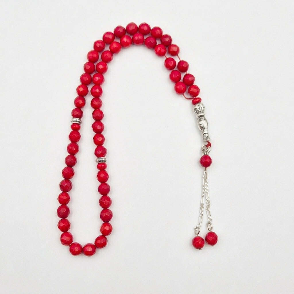 Lab Geometric Coral - 33 Beads Mesbah