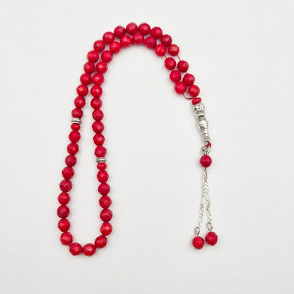 Lab Geometric Coral - 33 Beads Mesbah