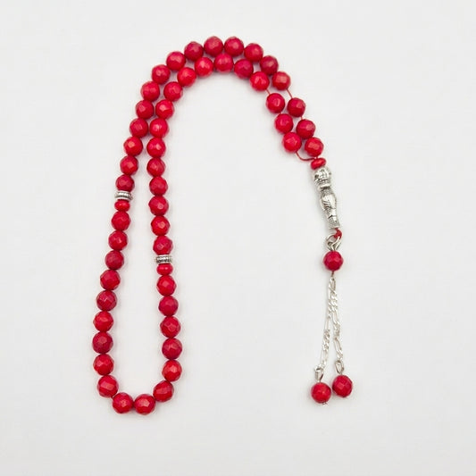Lab Geometric Coral - 33 Beads Mesbah