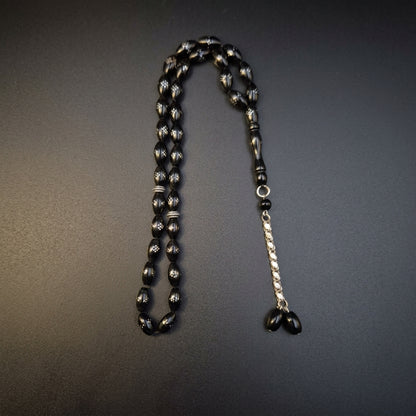 The Midnight Yeser Silver Crafted - 33 Beads