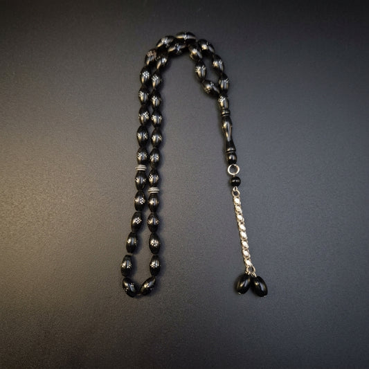 The Midnight Yeser Silver Crafted - 33 Beads