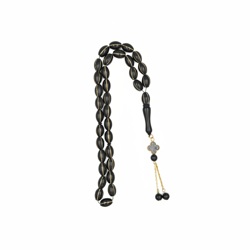 Metalic Black Kuka Copper Crafted Mesbah